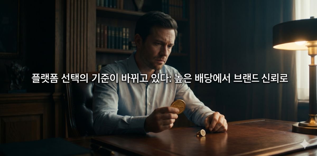 플랫폼 선택의 기준이 바뀌고 있다 높은 배당에서 브랜드 신뢰로